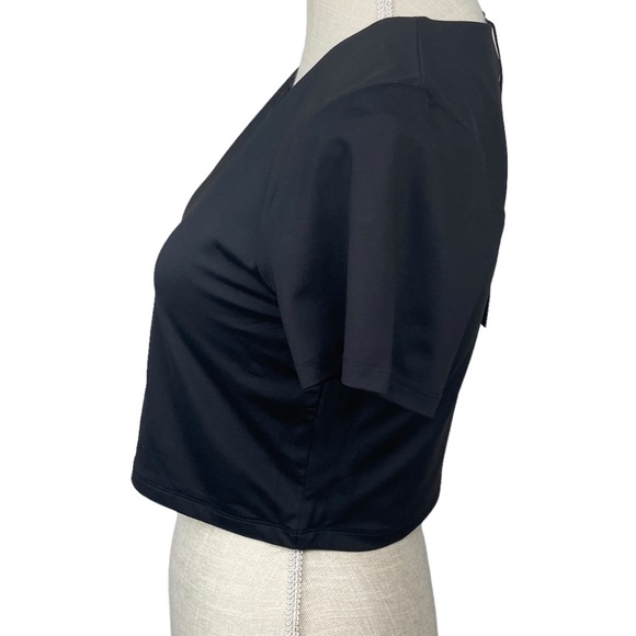 NWT House of Harlow 1960 Black Bodycon Short Sleeve Crop Top- Large - Picture 4 of 10